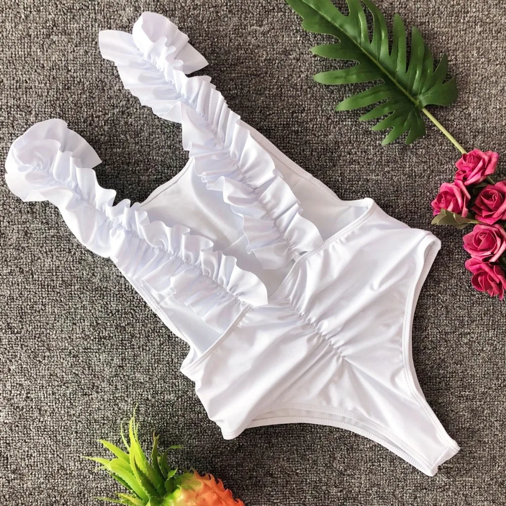Piece Bikini Scrunch Bundas Swimwear Terno de