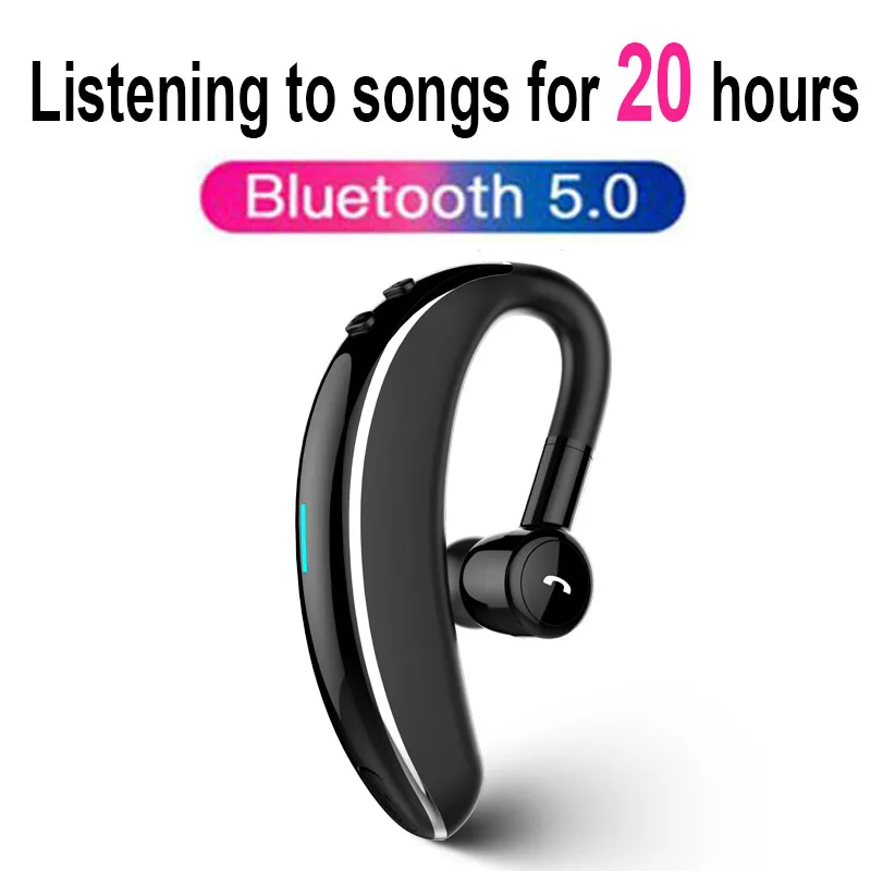 

Yulubu V7 Handsfree Wireless Bluetooth 5.0 Earphones Noise Control Business Wireless Bluetooth Headset with Mic for Driver Sport