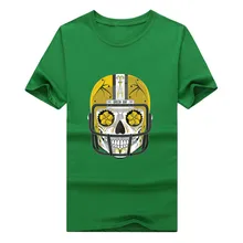 2017 Green Fashion Bay Packers sugar skull shirt mens 100% cotton T-shirt