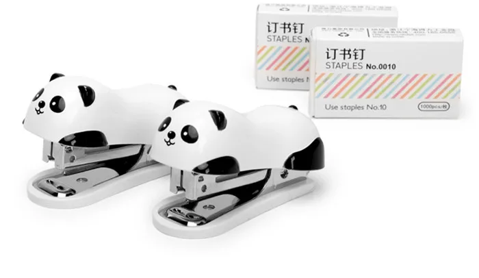 Mini Animal stapler and booking nails paperBinding school stationery supplie.dr
