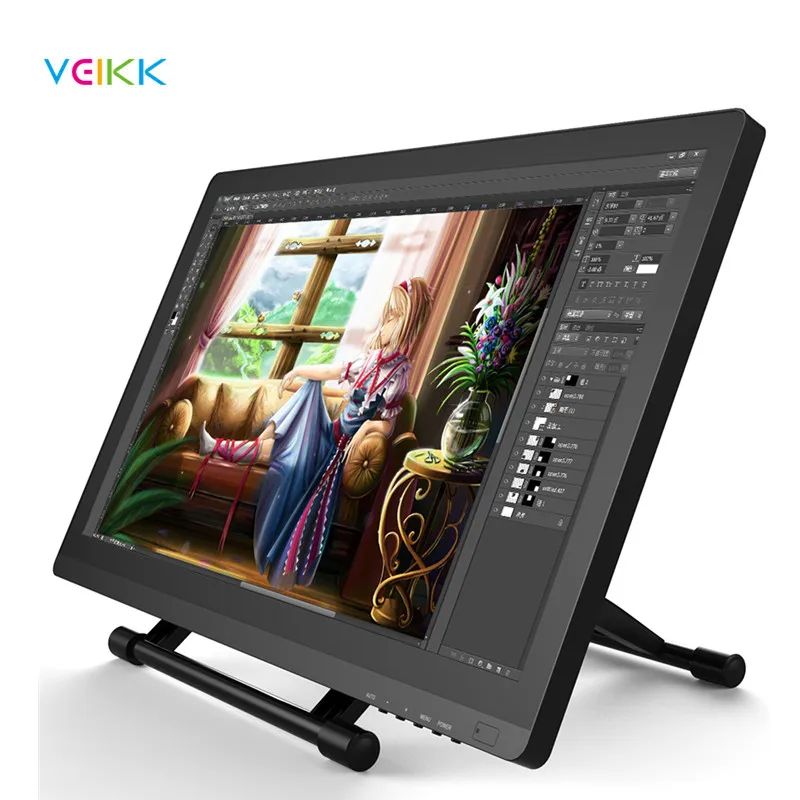 Оригинальный цифровой планшет VEIKK VK2150 21 5 Дюймов ips дисплей 5080LPI чертежная доска с