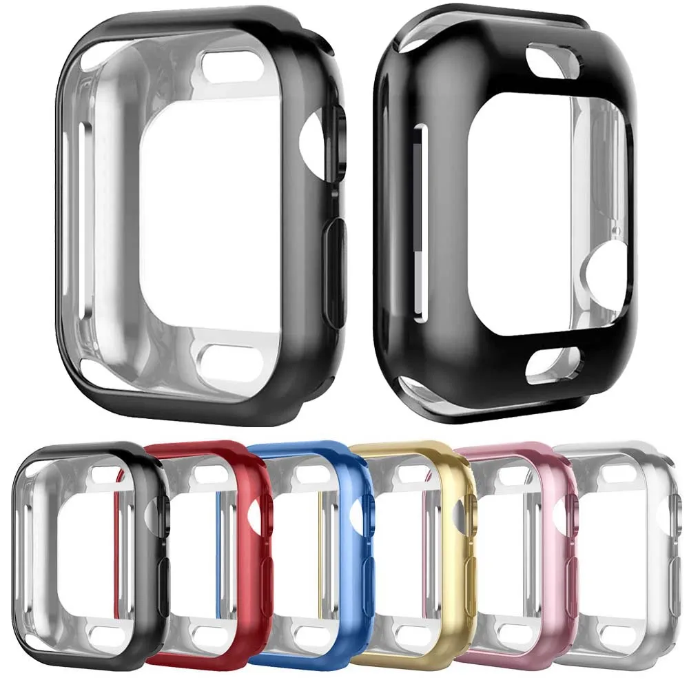 360 градусов Тонкий чехол для часов Apple Watch 4 44 мм 40 мягкий прозрачный защитный из
