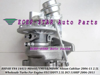 

Free Ship RHF4H VN4 14411-MB40B 14411 MB40C 14411 VM01A 14411MB40C 14411VM01A Turbo For NISSAN CabStar Navara D22 YD25DDTI 2.5L