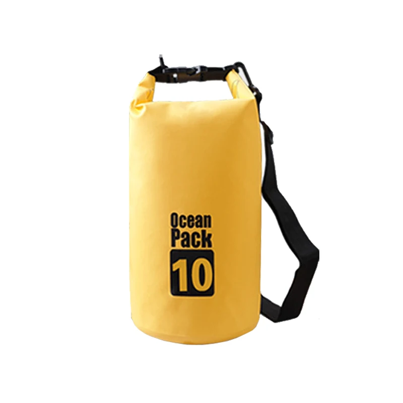 10L Outdoor Waterproof Bag Camping Trekking Dry Impermeable Backpack Swimming Beach Bike Accessories Ocean Pack Water Resistant - Цвет: Yellow