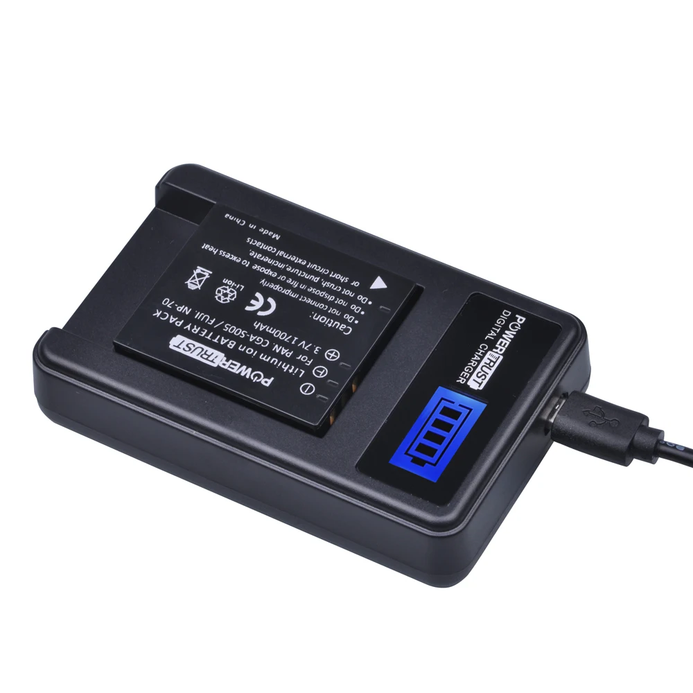 2 шт. 3.7 В 1700 мАч cga-s005 CGA S005 cgas005 Батареи+ ЖК-дисплей USB Зарядное устройство для Panasonic dmw-bcc12 dmc-fx8 fx9 fx10 fx12 FX50 FX150