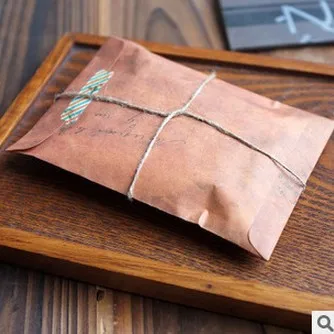 

10Pcs/Lot Old Style Vintage Paper Envelope Brown Kraft Packaging For Retro Postcard Invitation Card Small Gift Letter 2205