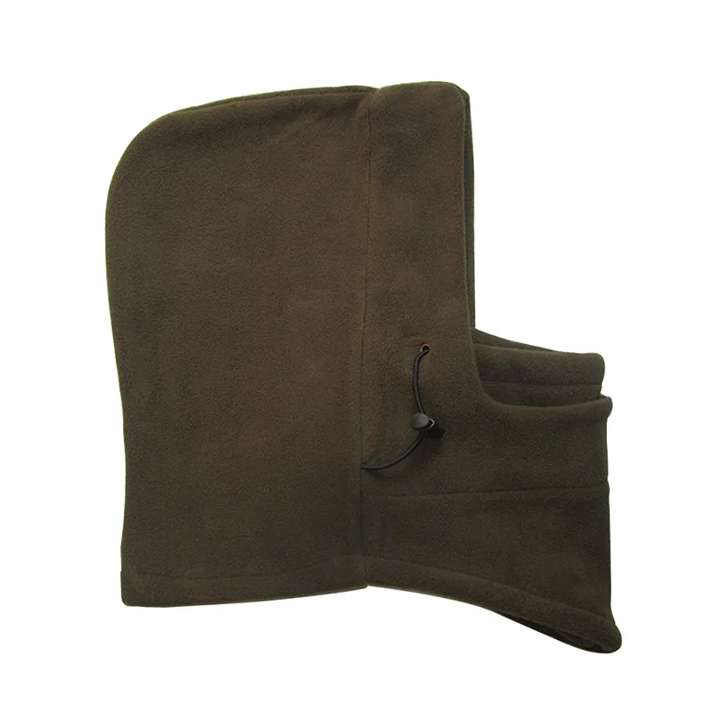 Army Green Зимняя мужская и женская ветрозащитная Теплая Флисовая защитная маска с капюшоном для лица и шеи, защитная маска для работы на открытом воздухе, защитная одежда, аксессуары - Цвет: Army Green