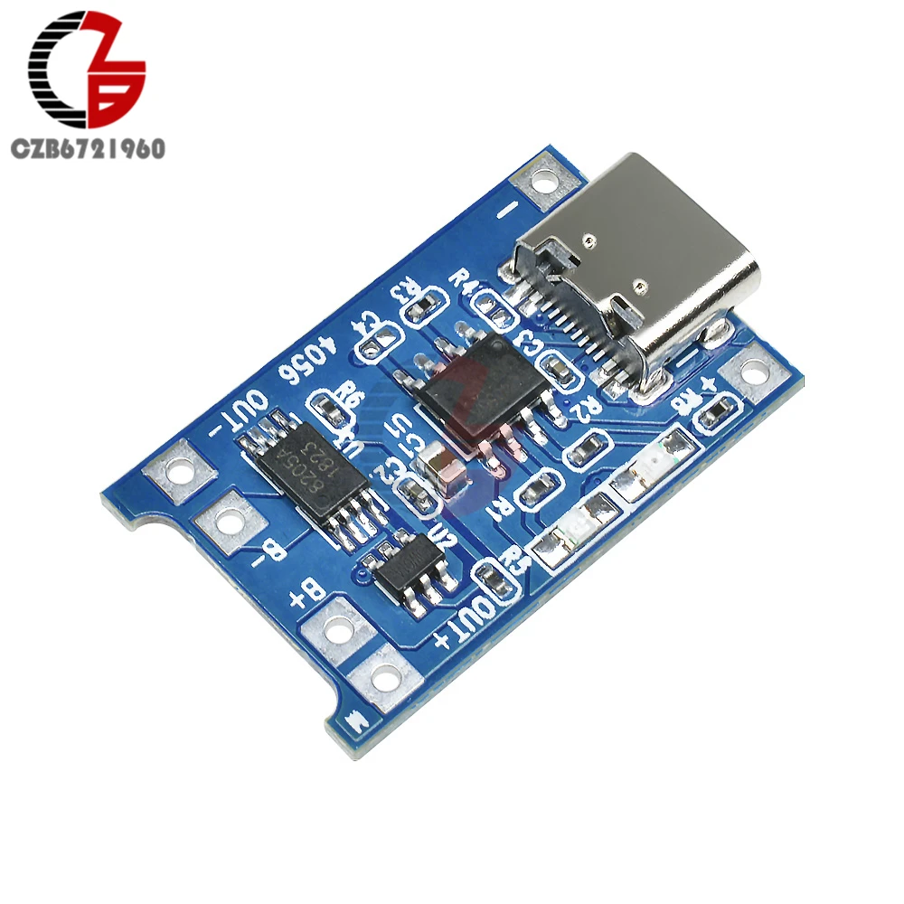 Зарядная плата для литиевых батарей типа C TP4056 18650 5 в 1 А USB модуль защиты зарядного