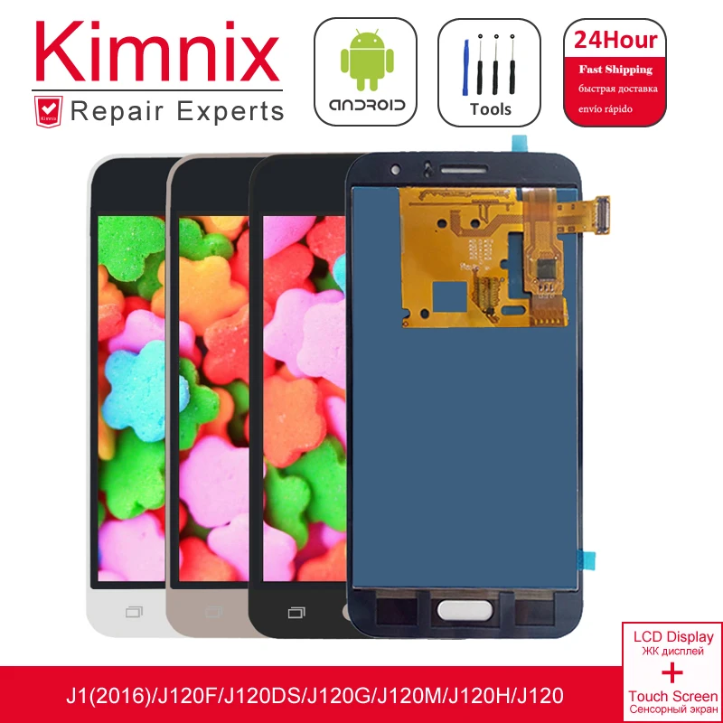 

Adjust Brightness LCD For Samsung J1 2016 J120F J120M J120H LCD Display Touch Screen Digitizer Assembly