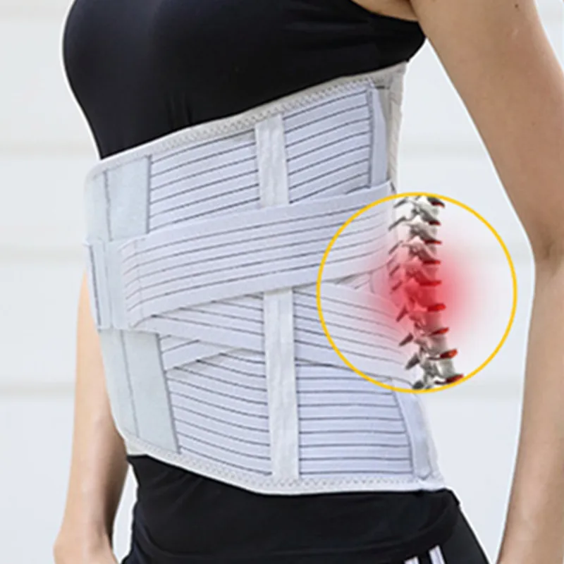 Магнитная терапия для спины пояс для поддержки талии Расширенный Поясничный поддерживающий бандаж дышащая сетка стальные пластины Защитные Спортивные ремни 3 размера
