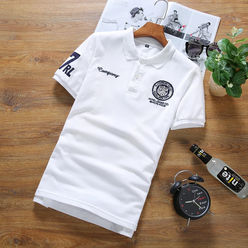  Spring Autumn Men's Long Sleeve POLO Shirts Large Size 5XL Multi Color Choice Cotton Fashion Casual