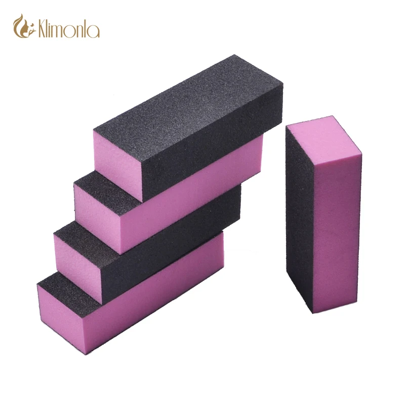 

10Pcs Pink Sponge Nail Buffer Block Sanding Nail File 100/180 for UV Gel Nail Polish DIY Nail Art manicure tool Black Buffers