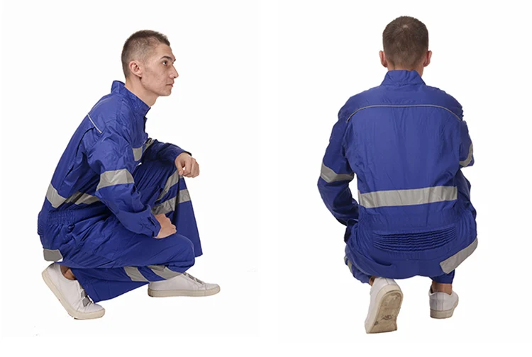 Work Coveralls Men Women Long Sleeve Wear-resistant Working Overalls Reflective Strip Safety Clothing Repairman Factory Uniforms (30)