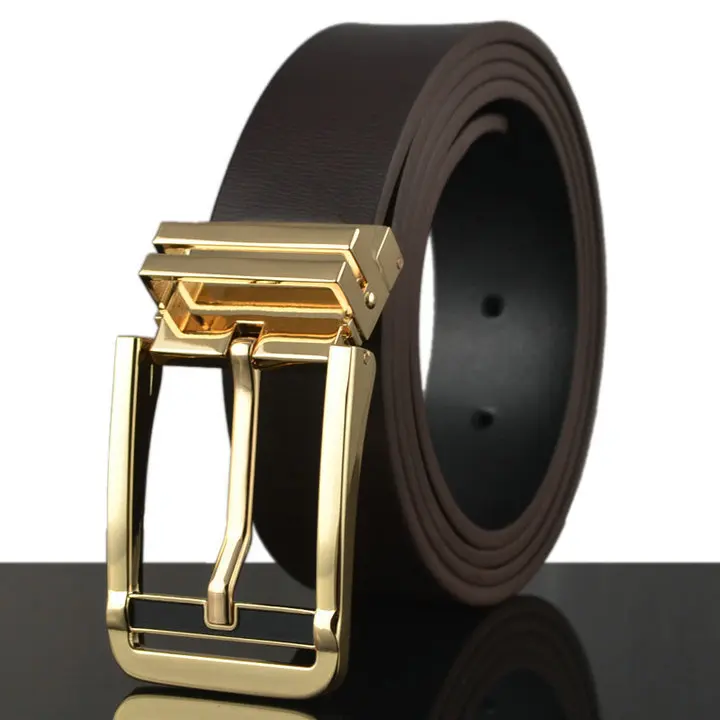 Free shipping leisure and business men's genuine cow leather belt retro