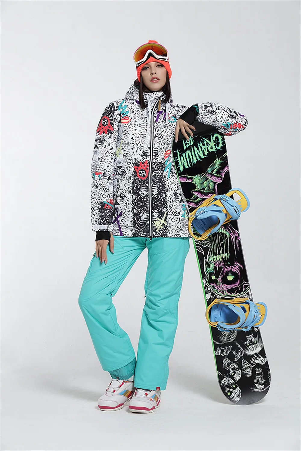 Gsou Снежный бренд, Женская лыжная куртка, высокое качество, с капюшоном, сноуборд, куртки, зима, тепло-30 градусов, женские, для улицы, спортивные пальто