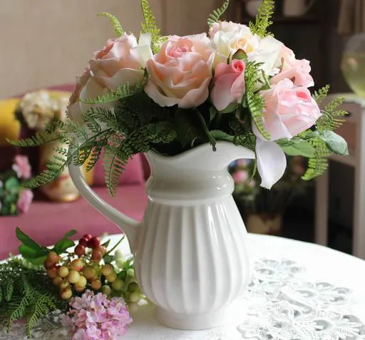 White Bone China Flower Called High End European Style Milk Bottle White Bone China Flower Called High End European Style Milk Bottle Vase Ceramic Pot Large Overall Fl Holder In Bottles Jars Bo From