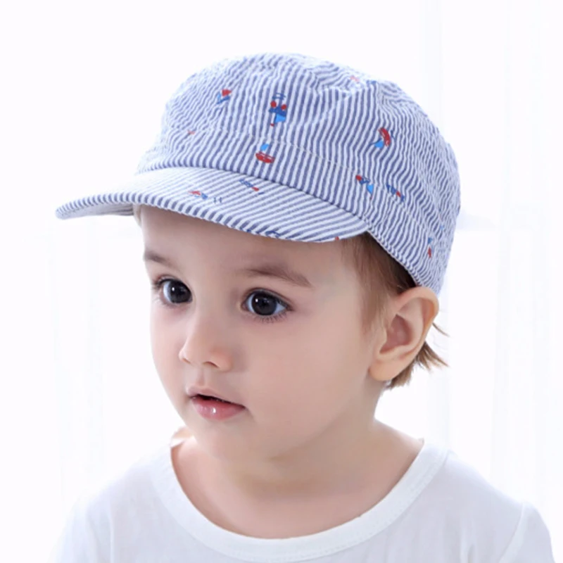 Embroidery Anchor Print Baby Hat Cotton Toddler Girls Boys Caps Sun Hat