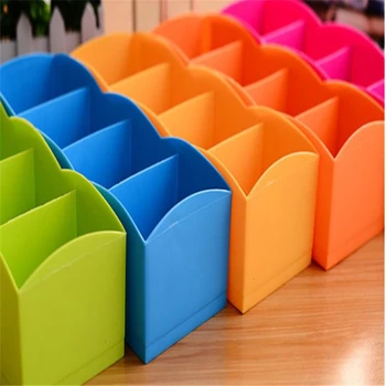 

4 Grid Candy Colour Desk Sundries Organizers Lovely Cartoon Storage Box for Bra Necktie Socks Underwear Clothing Organizer