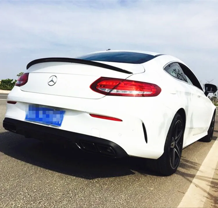 AMG Стиль W205 Coupe углеродного волокна спойлер заднего крыла для Mecerdes Benz W205 C180 C200 C250 C300 C350 C63 AMG купе 2 двери только