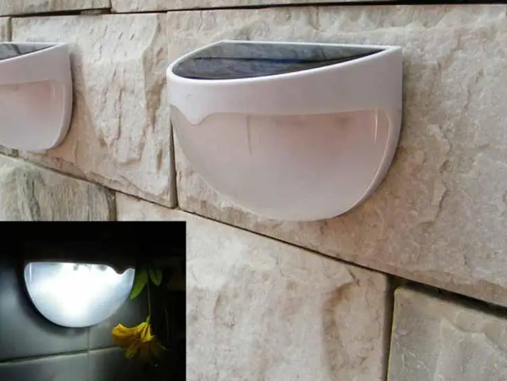 Painel de Energia Sensor de Luz à Prova Água ao ar Caminho do Jardim Decoração da Lâmpada de Parede Solar Levou Livre Cerca Iluminação Luminaria Branco 6 d' 9 Lâmpadas solares