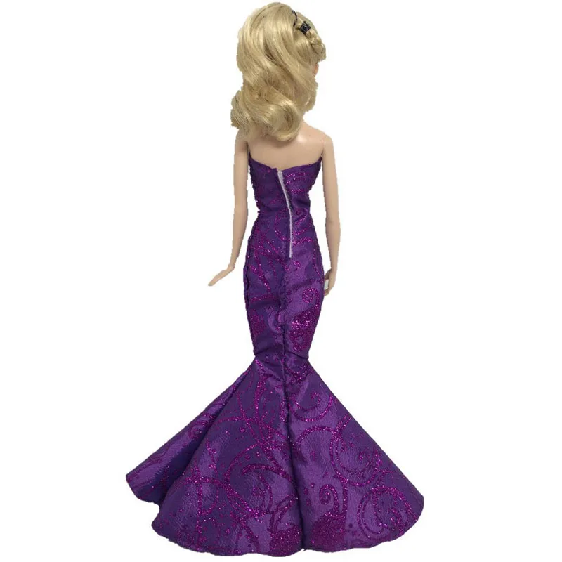 barbie vestido morado