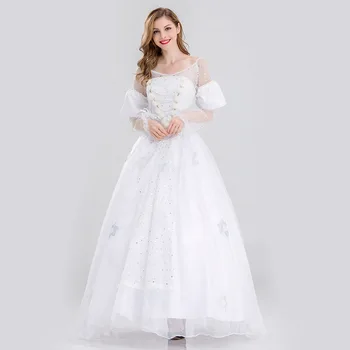 

Alice in Wonderland Cosplay Costume The White Queen Mirana Costume Adult Halloween Costumes Mirana White Dress