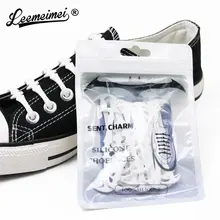 16 шт./компл. силиконовая обувь Кружева Эластичный пластик без галстука белый черный серый силикон LCI взрослых детей в форме летучей мыши эластичные шнурки