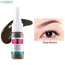 Famisoo темно-коричневый профессиональный Красота татуаж набор красок чернила для микроблейдинга бровей пигмент для татуировки набор татуировок Наборы