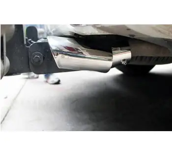 

For Toyota Land Cruiser Prado FJ150 2014-2016 2017 2018 tainless Chrome Tail End Pipe Exhaust Muffler Tip Trim 1pcs car styling