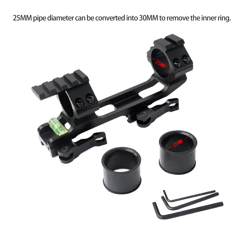 

Tactical 30mm Rings Integral Hunting Scope Bracket for Optical Sight with Bubble Level Flashlight Mount