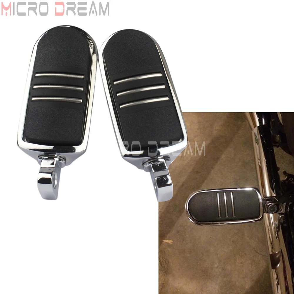 

2pcs Motorcycle Chrome Foot Pegs Rest Male Mount Pedal Highway Footpeg for Harley V-Rod Touring Road King Dyna Street Fat Bob