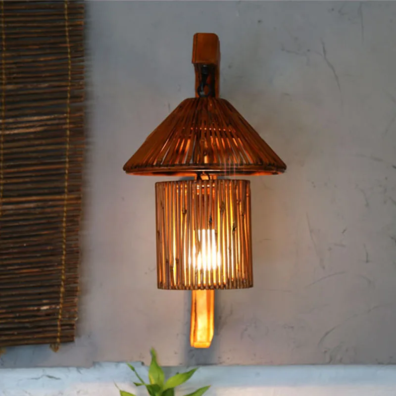 

Retro Chinese wall lamp for bedroom living room ,antique Wood carving Parchme stair aisle corridor cafe lamp,E27 wall light bra