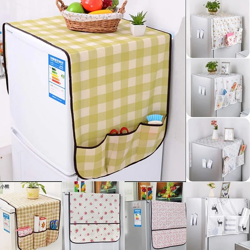 

Junejour Refrigerator Dust Proof Cover Washing Machine Cover Sale Pastoral Fridge Nonwoven Multi-use Pouch Storage Organizer Bag