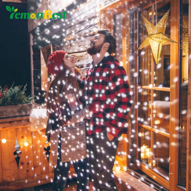 Waterproof Ip65 Remote Control Led Projector White Snowfall Waterproof Ip65 Remote Control Led Projector White Snowfall Christmas Lights Outdoor Tree Decorations Landscape Garden Snow