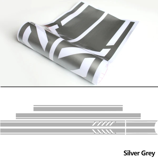 Издание 1 стиль капот автомобиля крыши задняя сторона полоса юбка наклейка для Mercedes Benz W117 C117 X117 A CLA класс AMG аксессуары - Название цвета: SilverGrey