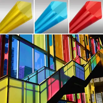 

Mirror Stained window film glass stickers Colored insulation sunscreen membrane bi-color transparent Self-Adhesive decorative