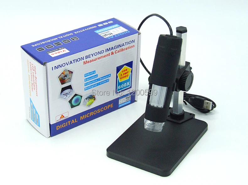 

Free shipping 600X 2MP USB Digital Microscope with holder stand 8LED Digital Microscope Magnifier