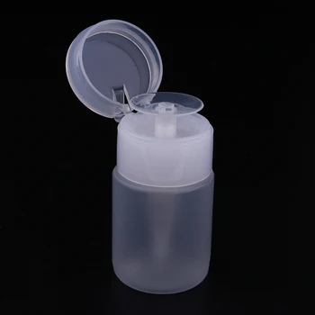 

75ML Mini Clear Empty Pressure Pump Storage Bottle Acrylic Gel Polish Tips Cleaning Remove Liquid Alcohol Water Container Holder