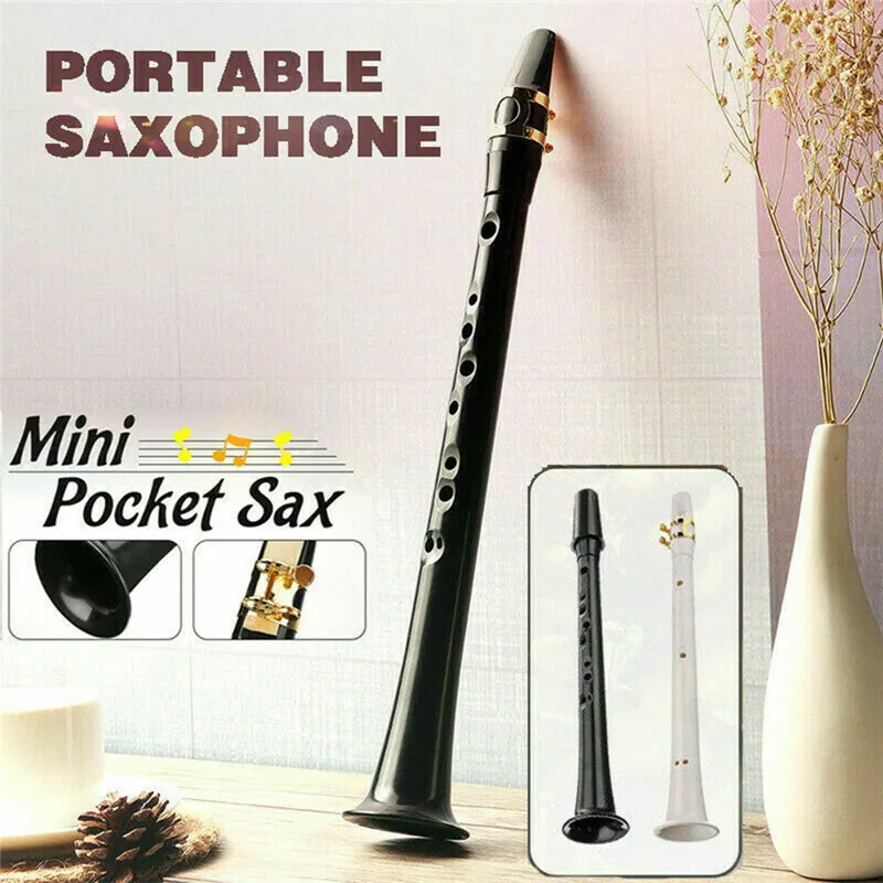 

Good Sound 11 Holes 1PCS ABS Mini Sax Pocket Saxophone Simple Key C Musical Instrument Accurate Tone Child Music Learning Sax