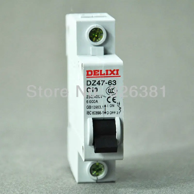 DZ47 63 C10 1P 10A 220V Домашний Мини автоматический воздушный выключатель Сделано в Китае