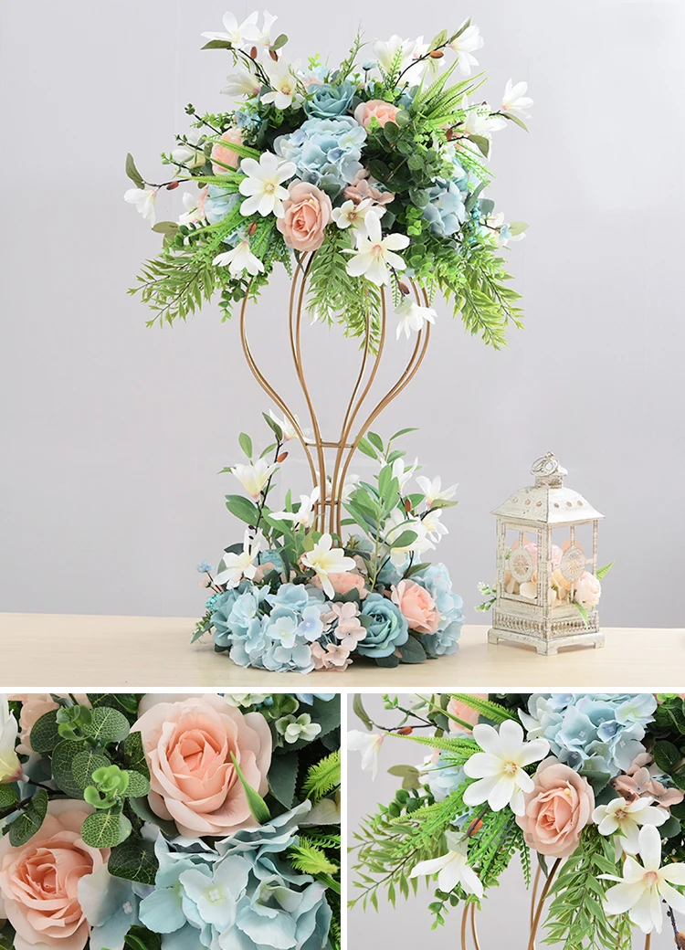 JAROWN Wrought Iron Bracket Flower Ball Wedding Main table Flower Arrangement Flower Frame Window Display Props Home Decoration (12)