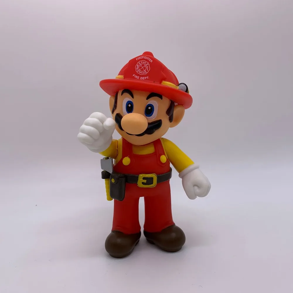 

Super Mario Odyssey Firefighter Mario Figure Plastic Doll Toy 5"