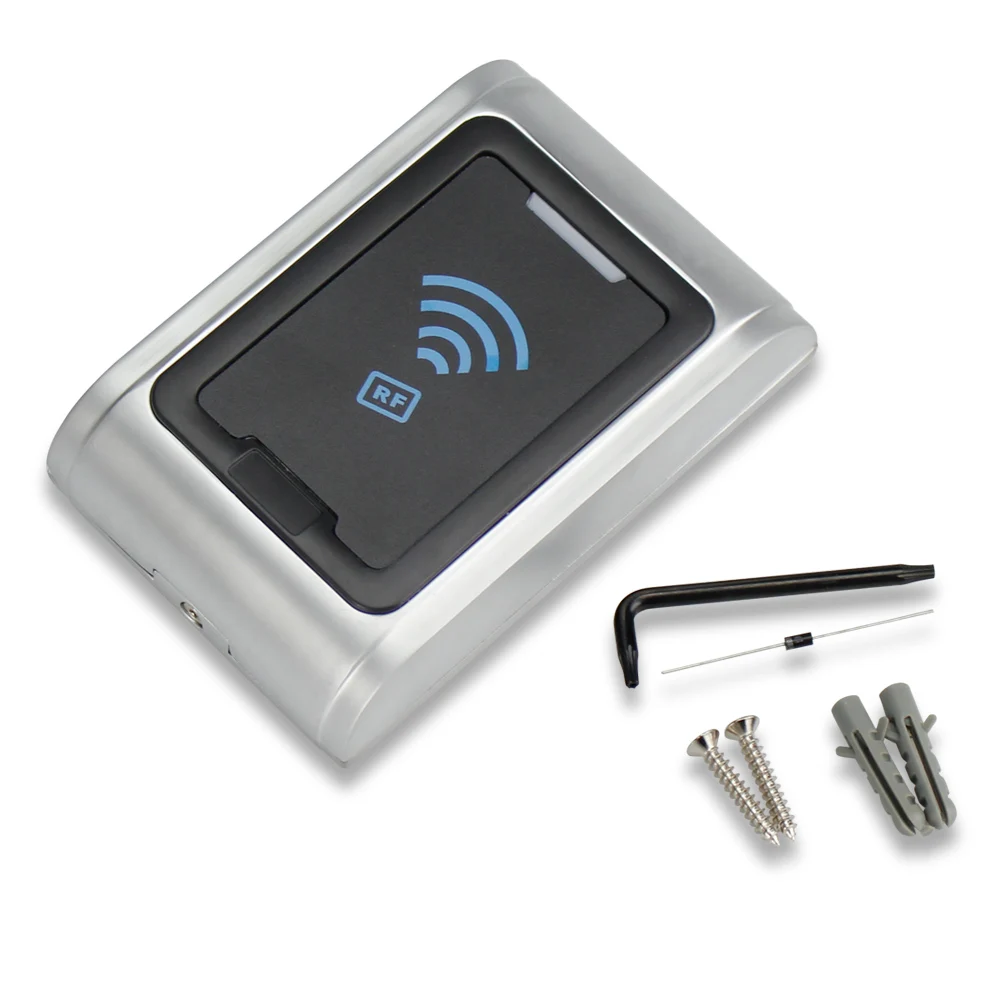 IP65 Водонепроницаемый 125 кГц RFID smart card reader NFC EM ID Читатель Weigand26/RS485/RS232 близость для