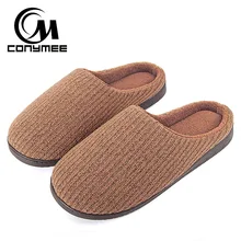 CONYMEE Главная кроссовки Для мужчин Зимние хлопковые тапочки повседневная обувь кашемир теплый плюш Pantufa Erkek Terlik трикотажные домашние тапочки