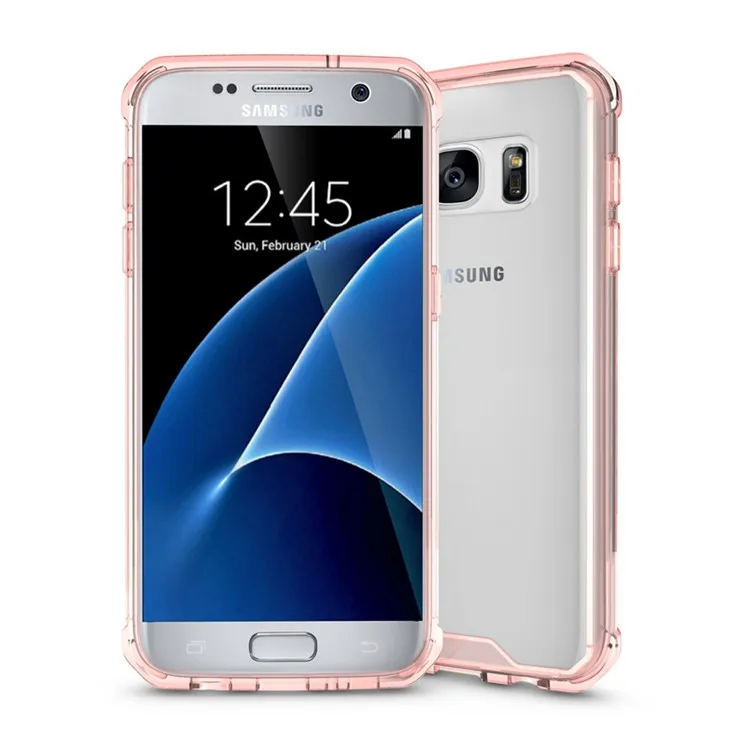 

Ultra Hybrid Shockproof Cover Air Cushion Technology Case With Crystal Clear Back Panel Shell For Samsung Galaxy S7 / S7 Edge