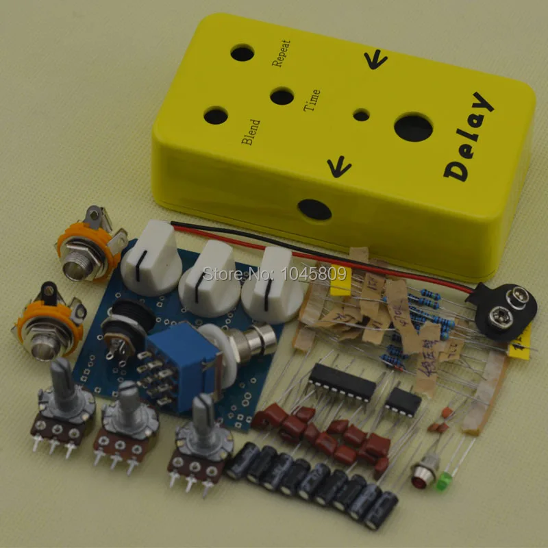 DIY Delay font b Guitar b font Effect Pedal Yellow Delay font b Guitar b font