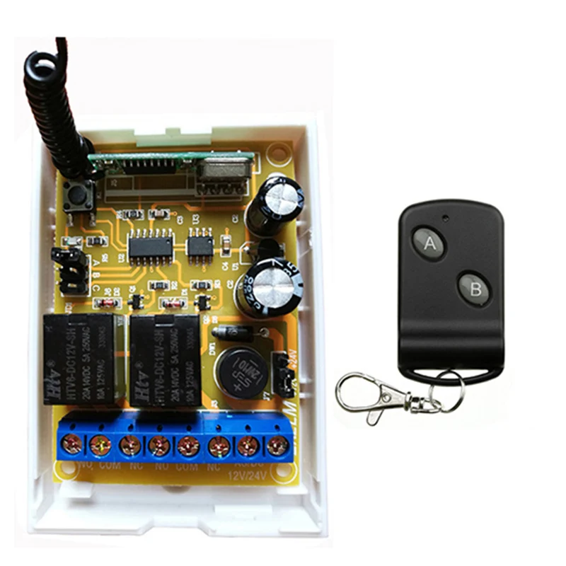Реле беспроводное 2 канальное 12 в пост. Тока 24 315/433|wireless remote transmitter|wireless remotewireless