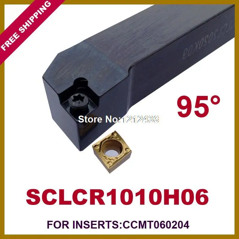 

Free Shipping SCLCR 10*10*100mm Lathe Tools Holder Suit for CCMT0602 95 Degree External Screw Down Locked