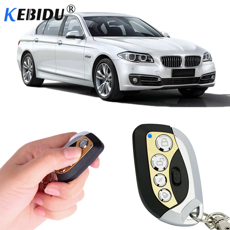 

kebidu Wireless Auto Remote Control Duplicator Adjustable Frequency 433MHz Car Keychain with Battery for Car Alarm Motorcycle