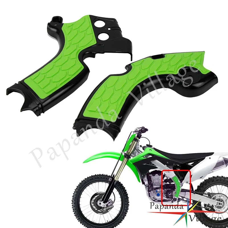 

X-Grip Motocross Green Frame Guard Protection Cover Frameguards For KAWASAKI KXF250 KX250F 2015-2018 KX250 2019 Dirt Bike Enduro